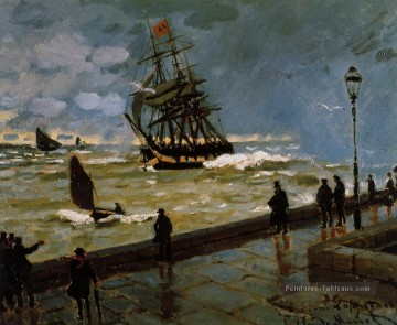  West Art - La jetée du Havre à Rough Westher II Claude Monet